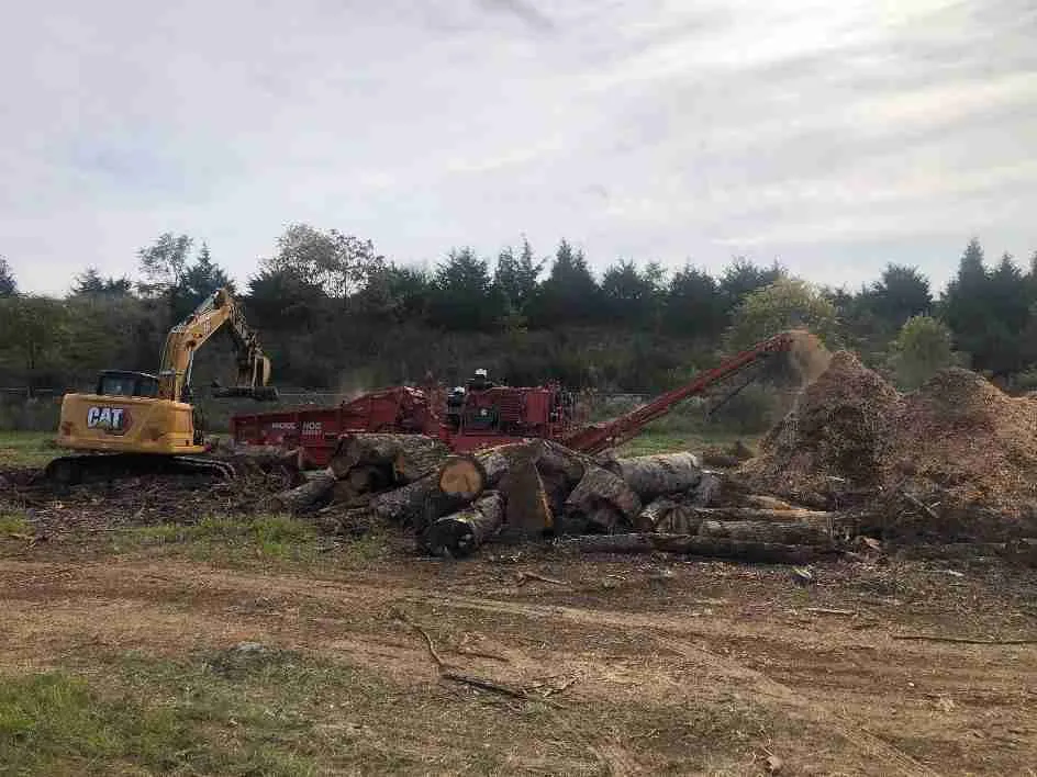 Data center land clearing at Timber Works